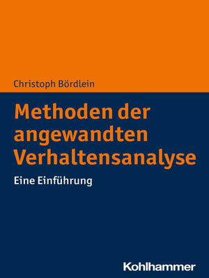 cover image of Methoden der angewandten Verhaltensanalyse